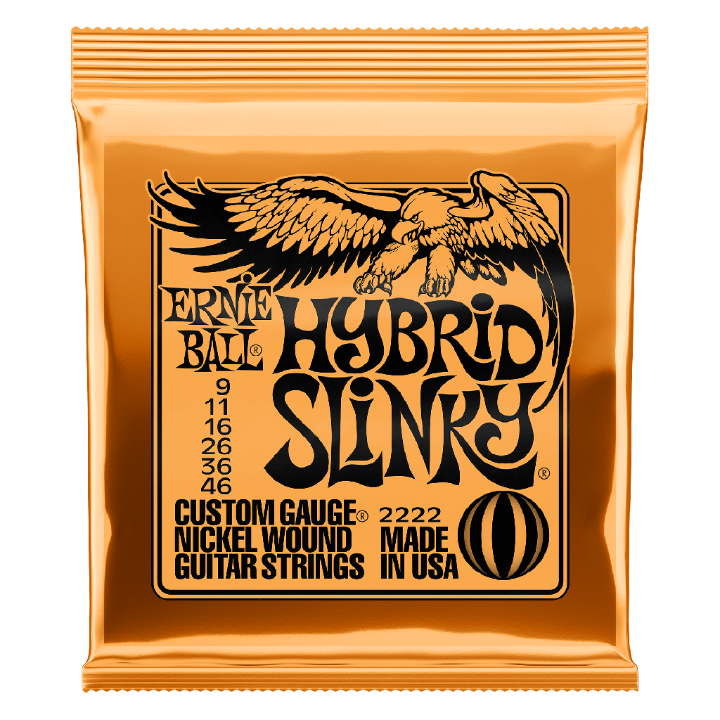 [CUER0007] Juego de cuerdas Ernie Ball 2222 Hybrid Slinky Nickel para Guitarra Eléctrica